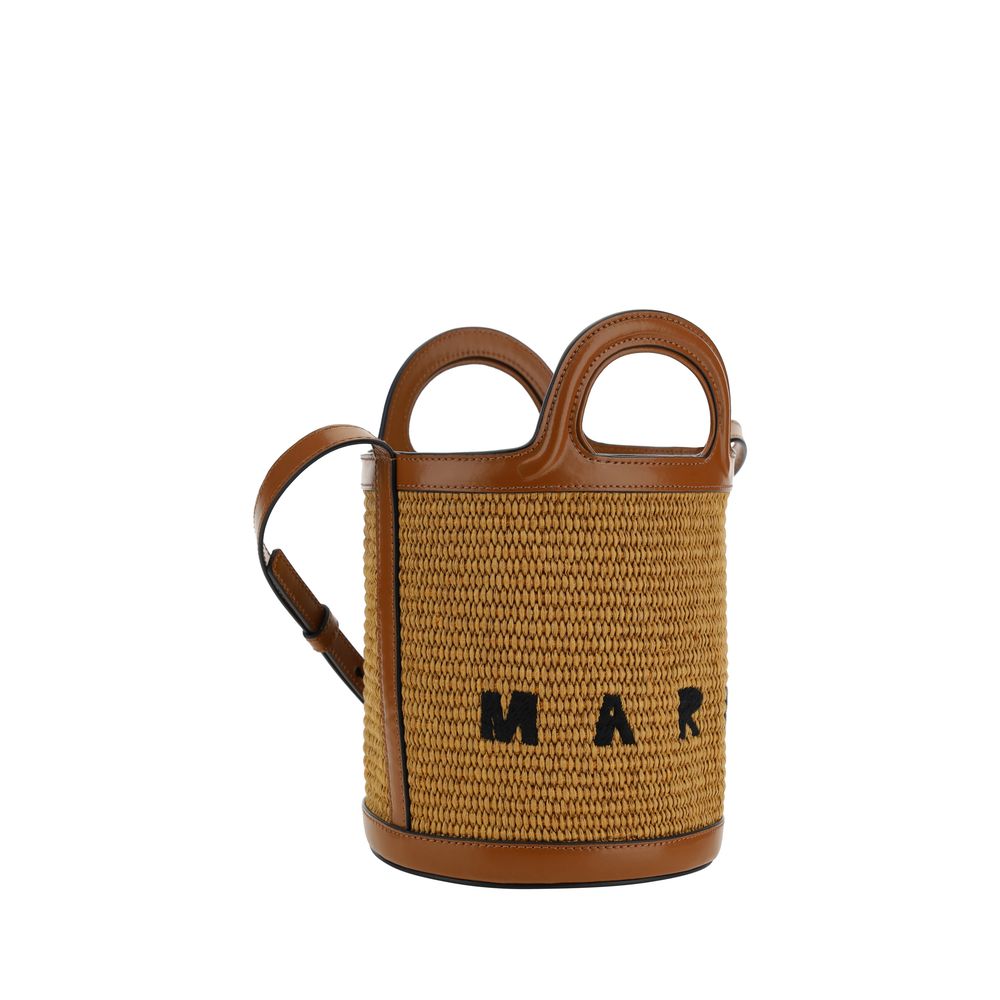 Marni Brown Cotton Backet Bag | Regal Royce