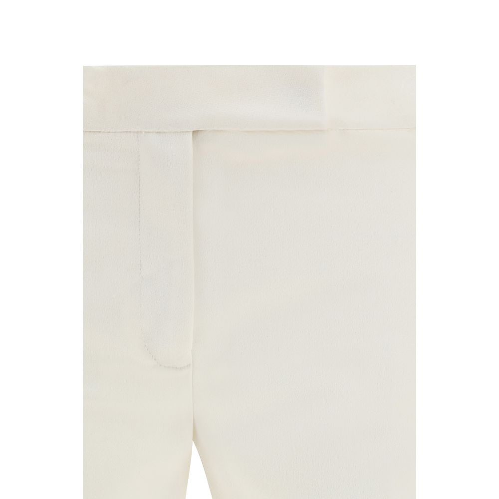 SA SU PHI White Silk Casual Pants | Regal Royce