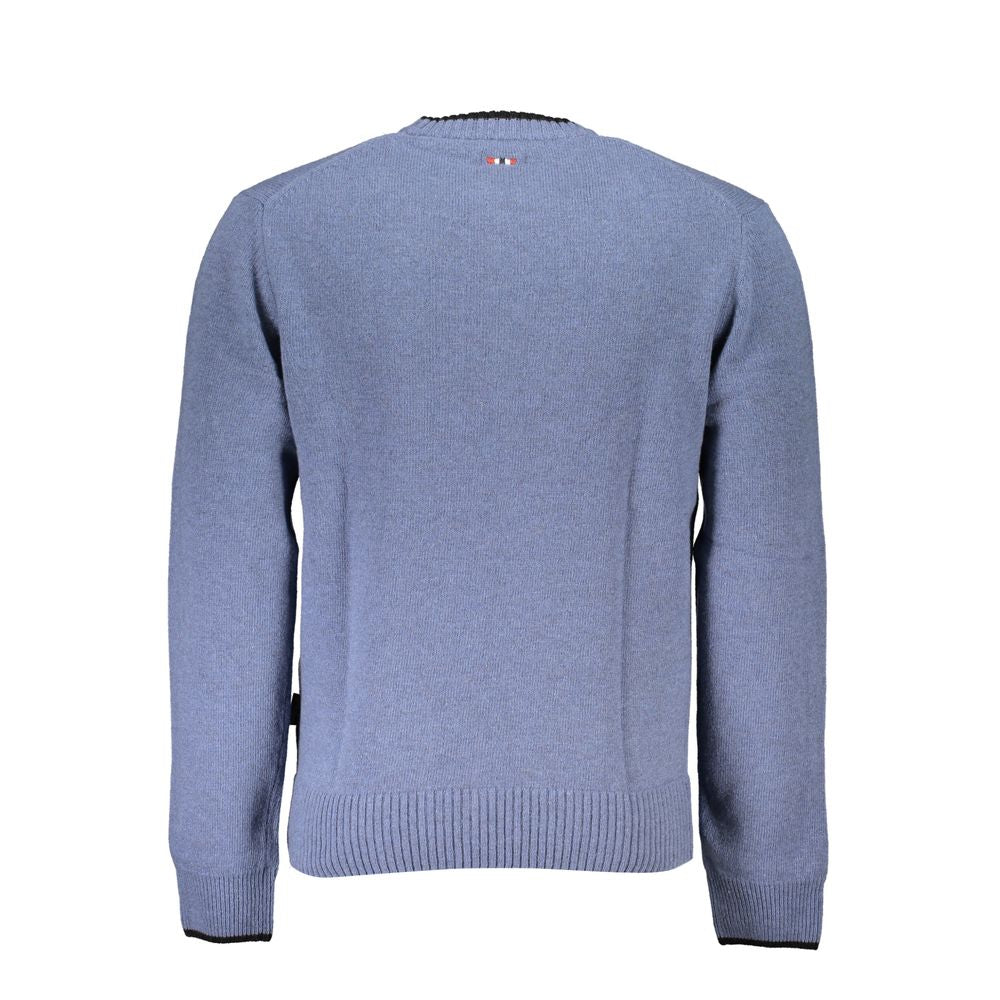 Napapijri Blue Tessuto Men Sweater | Regal Royce
