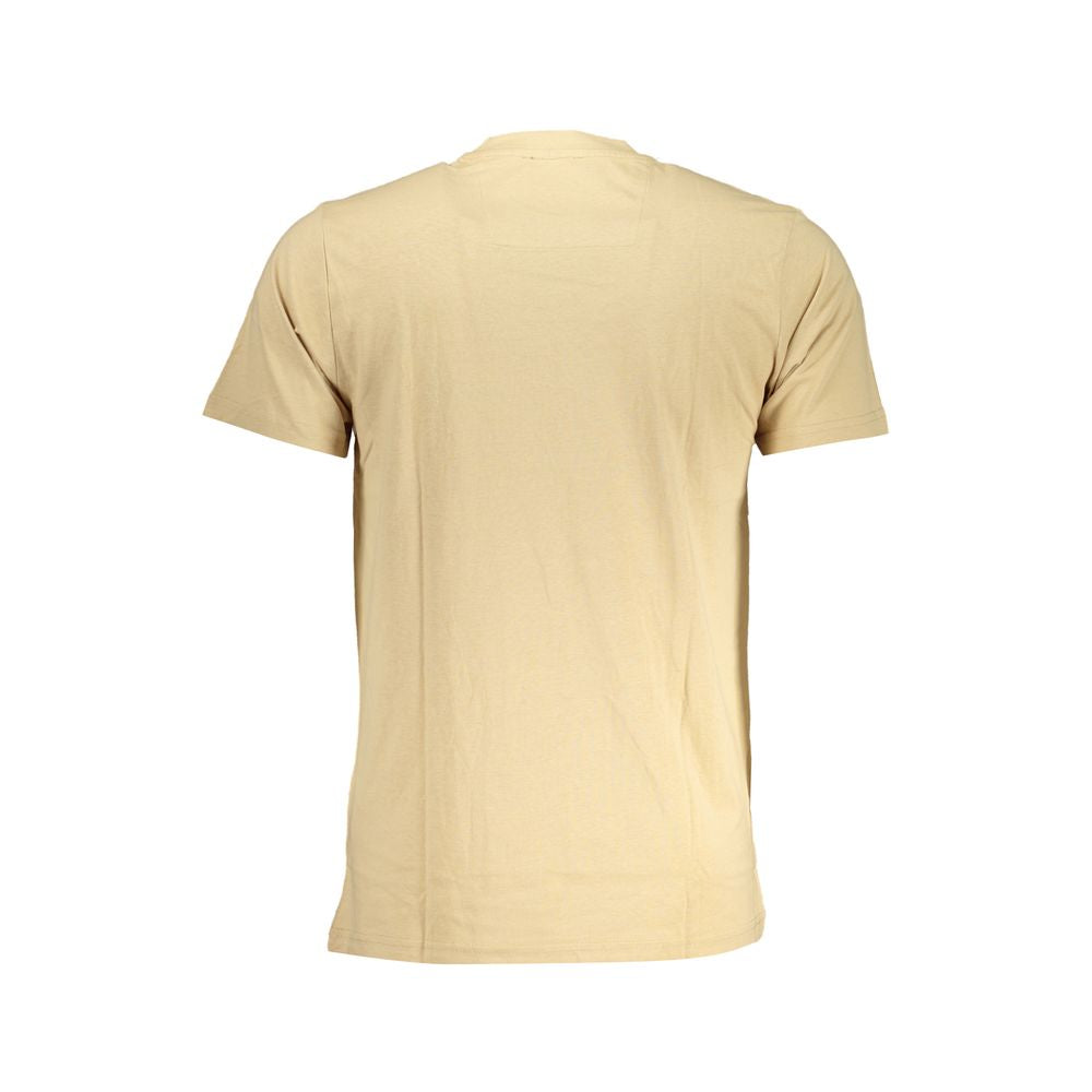 Cavalli Class Beige Cotton Men T-Shirt | Regal Royce