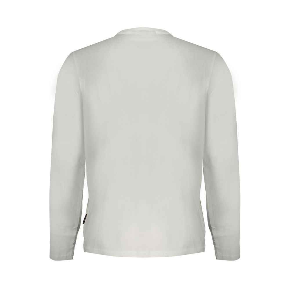 Napapijri White Cotton Men T-Shirt | Regal Royce
