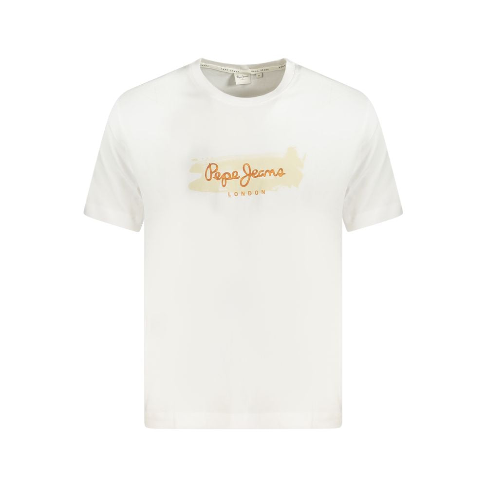 Pepe Jeans Bianco Cotton Mens T-Shirt | Regal Royce