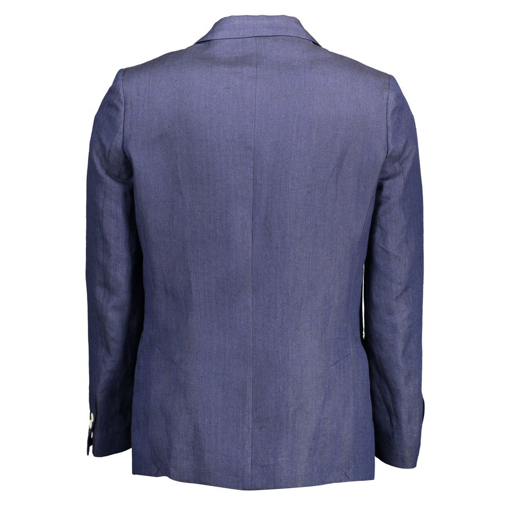 Gant Blue Linen Men Jacket | Regal Royce