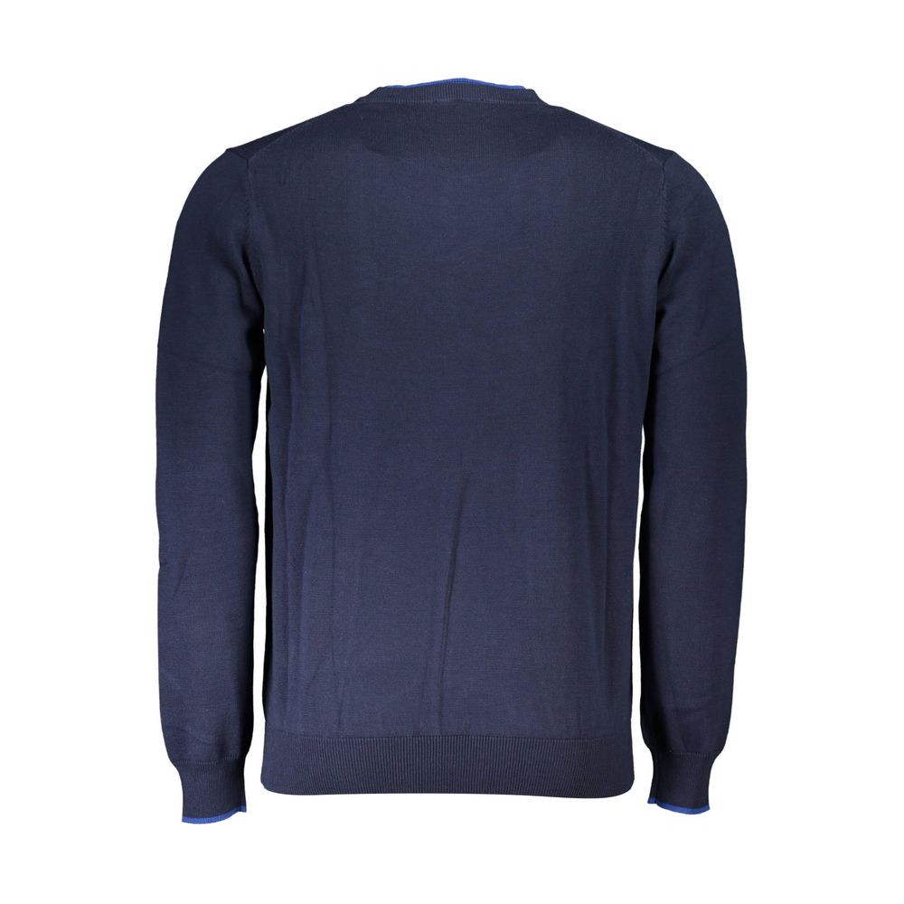 North Sails Blue Organic Cotton Men Sweater | Regal Royce