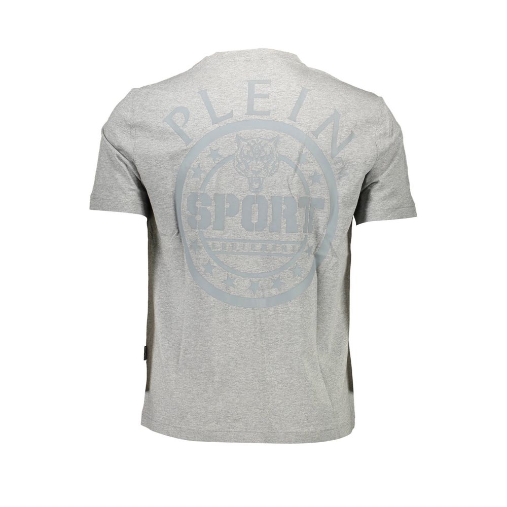 Plein Sport Grigio Cotton Men T-Shirt | Regal Royce