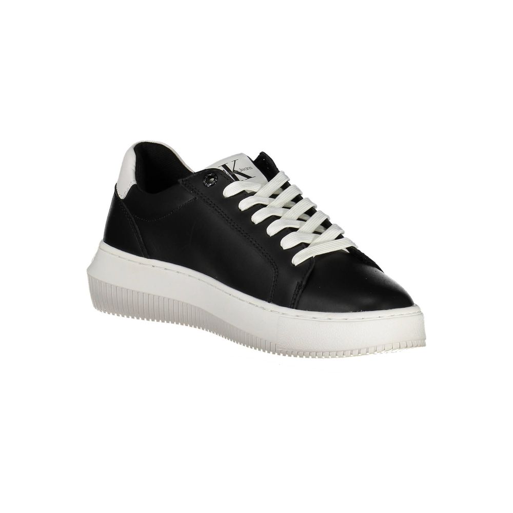 Calvin Klein Black Leather Women Sneaker | Regal Royce