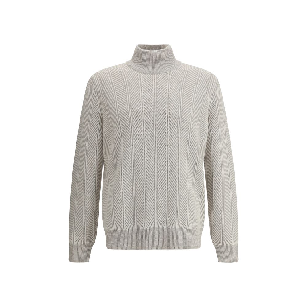 Brunello Cucinelli White Cashmere Cashmere Sweater | Regal Royce