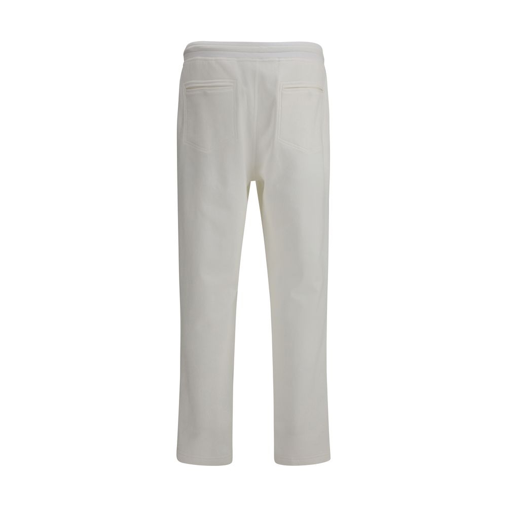 Brunello Cucinelli White Cotton Joggers (Workout Pants) | Regal Royce