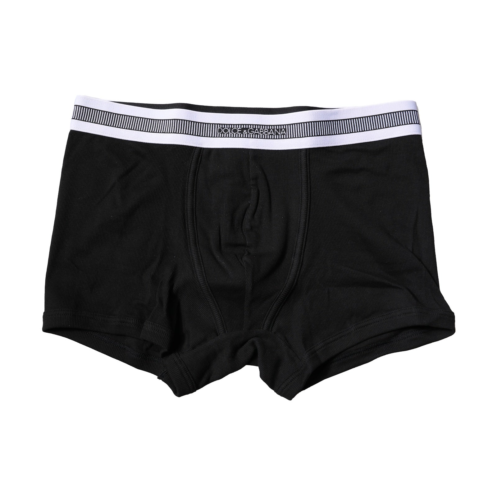 Dolce & Gabbana Black Cotton Stretch Regular Boxer Underwear | Regal Royce