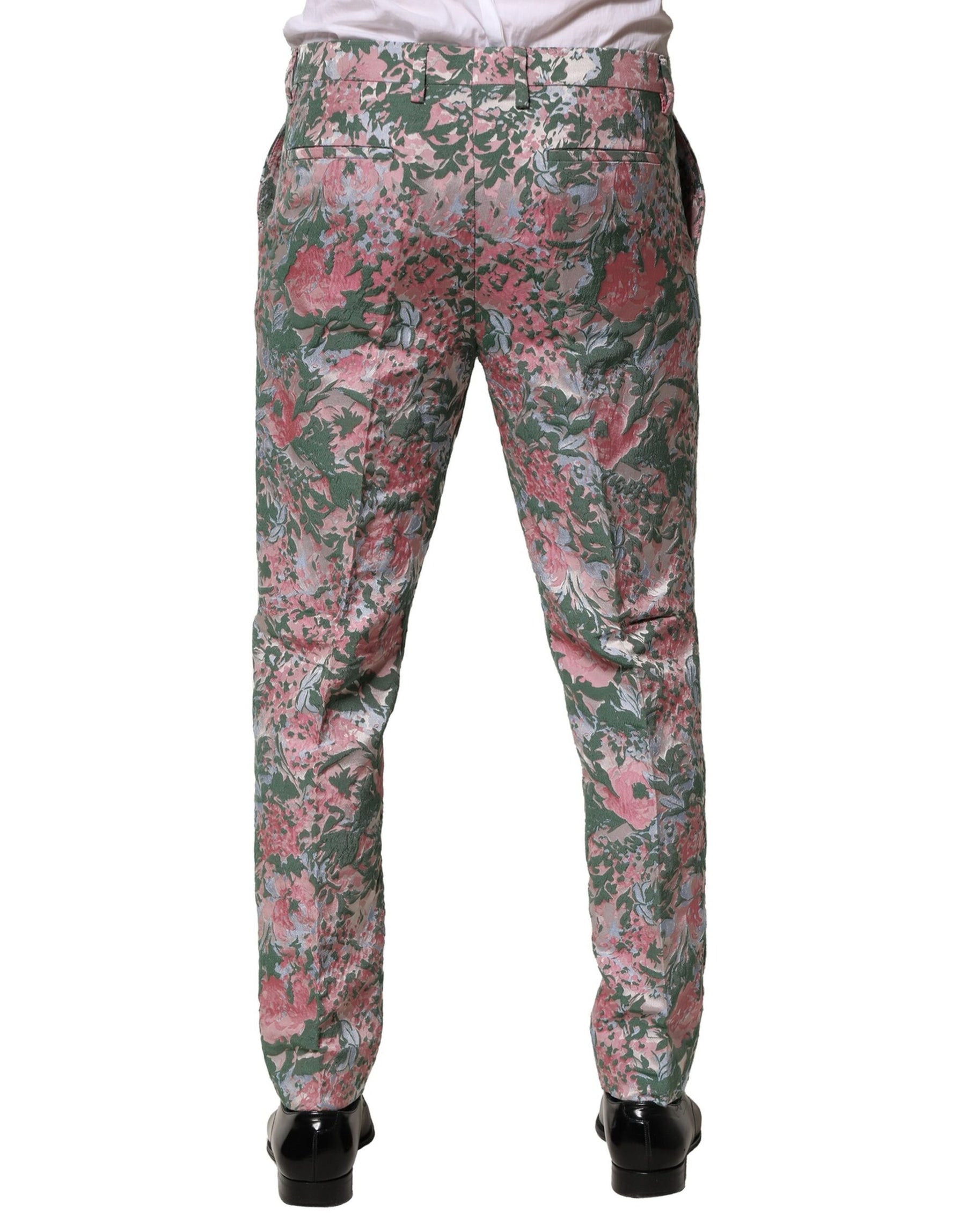 Dolce & Gabbana Multicolor Floral Jacquard Pants | Regal Royce