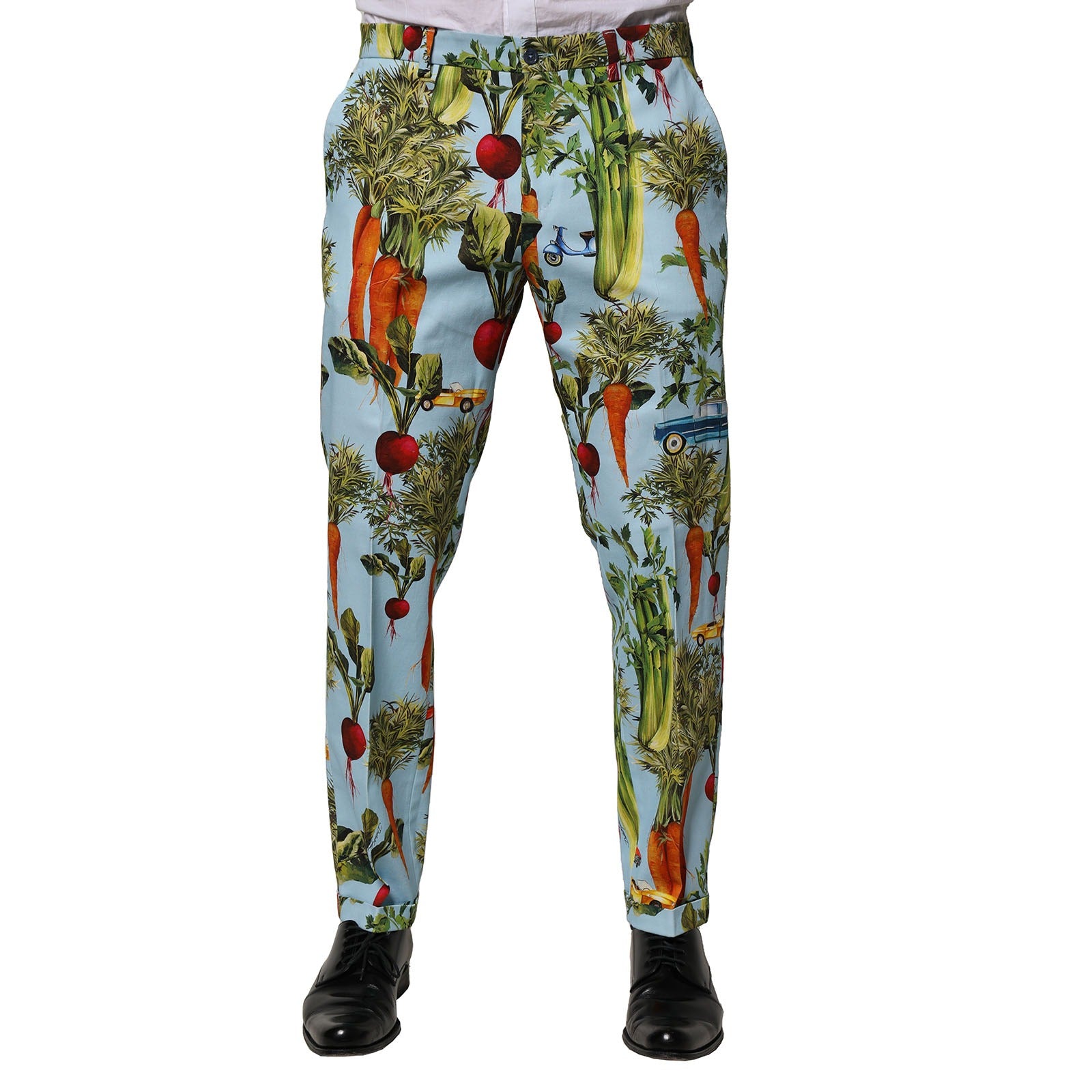 Dolce & Gabbana Multicolor Cotton Tapered Men Pants | Regal Royce
