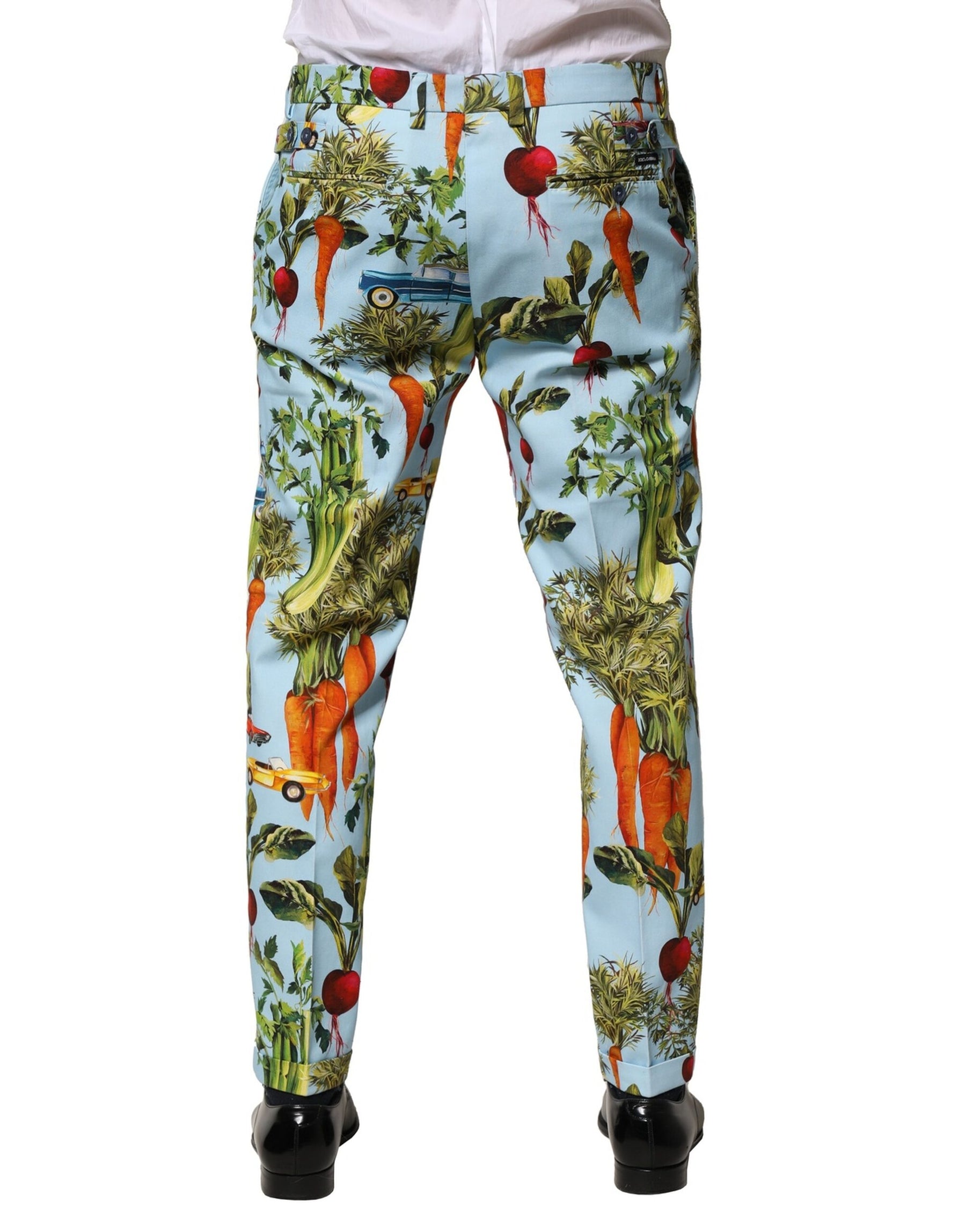 Dolce & Gabbana Multicolor Cotton Tapered Men Pants | Regal Royce
