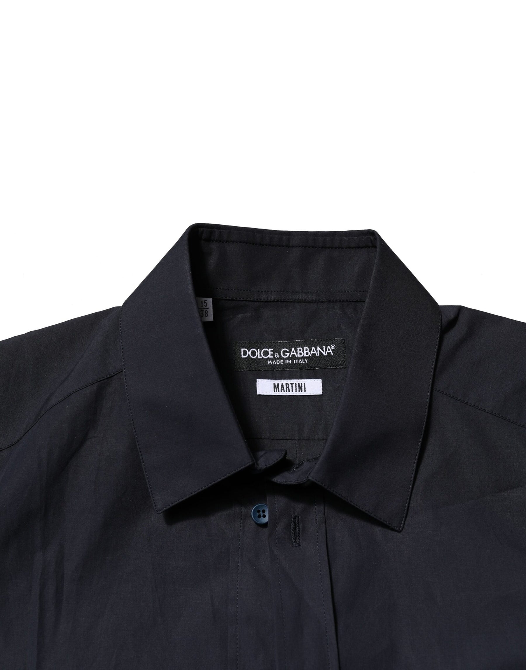 Dolce & Gabbana Dark Blue MARTINI Cotton Dress Formal Shirt | Regal Royce