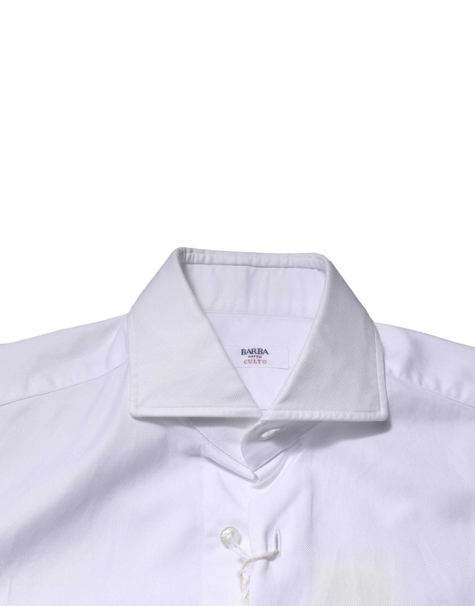 Barba Napoli White Long Sleeves Collared Dress Formal Shirt | Regal Royce