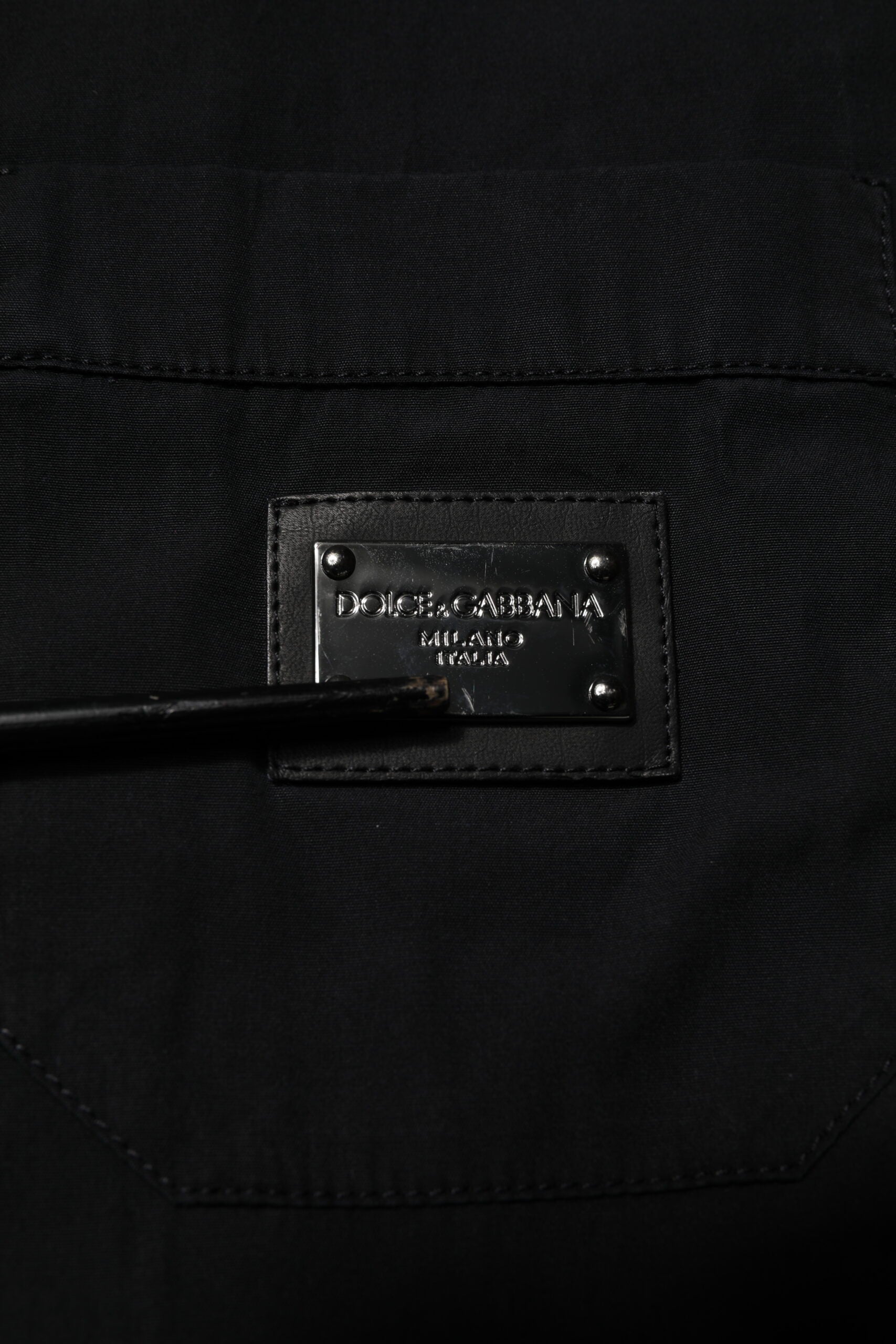 Dolce & Gabbana Black Cotton Short Sleeve Buttoned Casual Shirt | Regal Royce