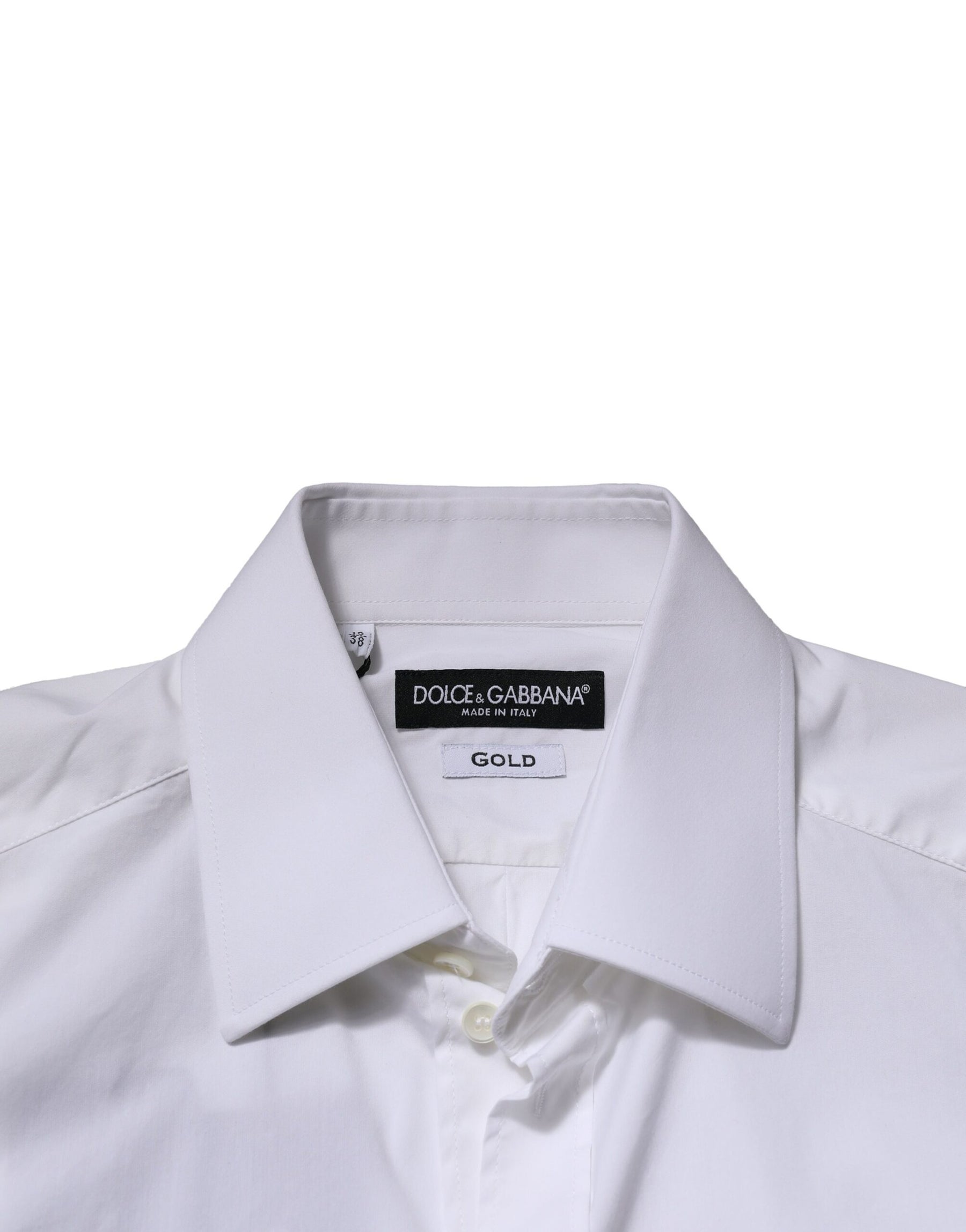 Dolce & Gabbana White GOLD Long Sleeves Men Dress Formal Shirt | Regal Royce