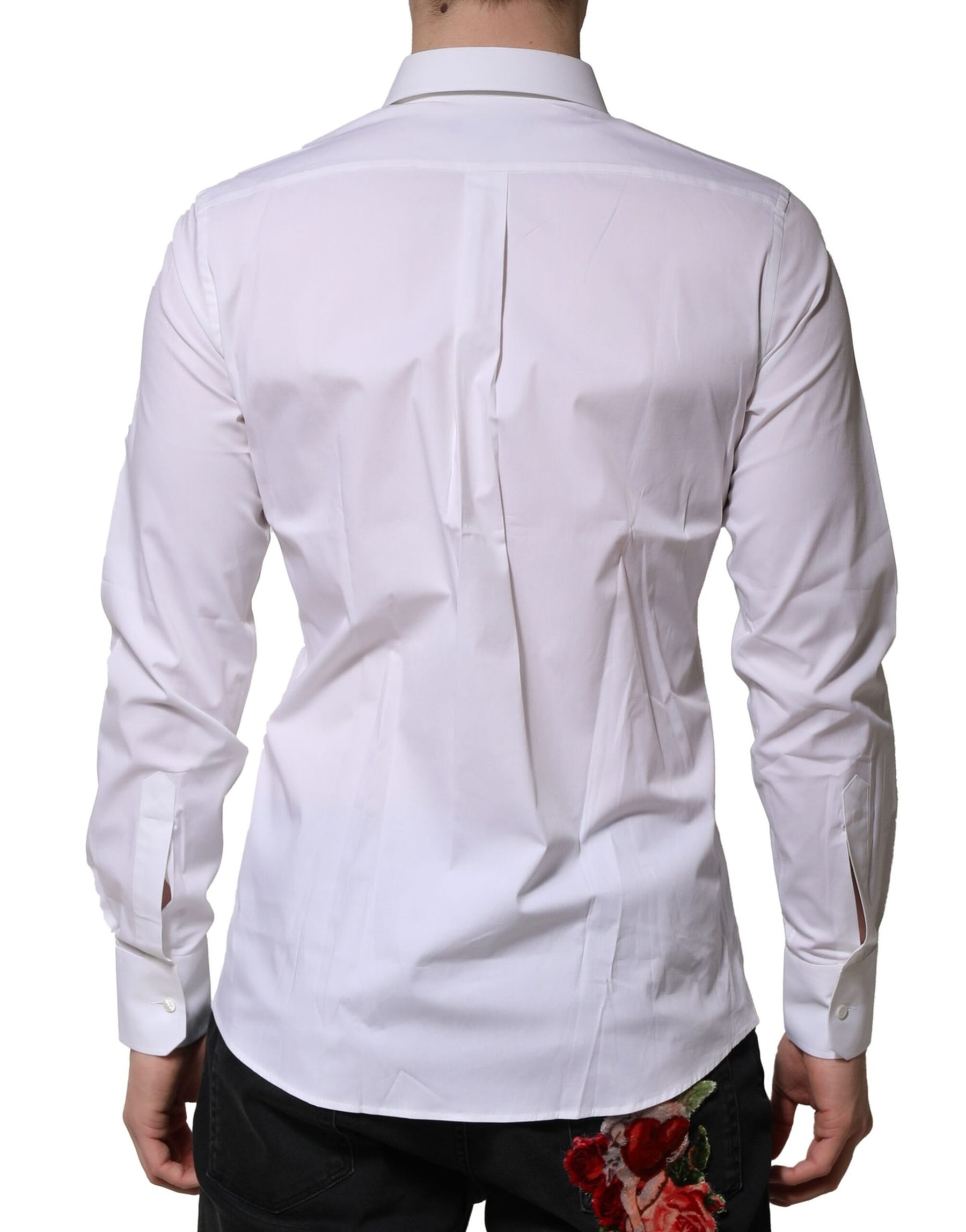 Dolce & Gabbana White MARTINI Long Sleeves Dress Formal Shirt | Regal Royce