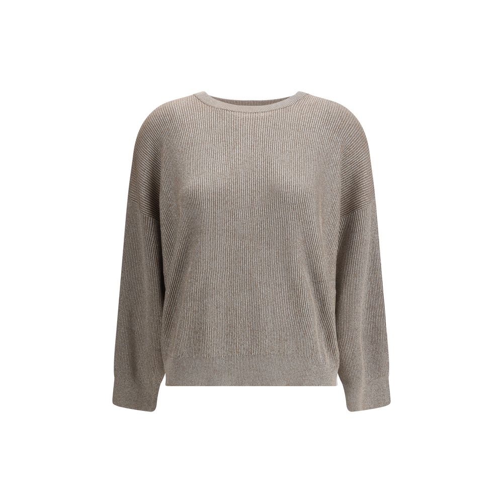Brunello Cucinelli Beige Cotton Sweatshirt | Regal Royce