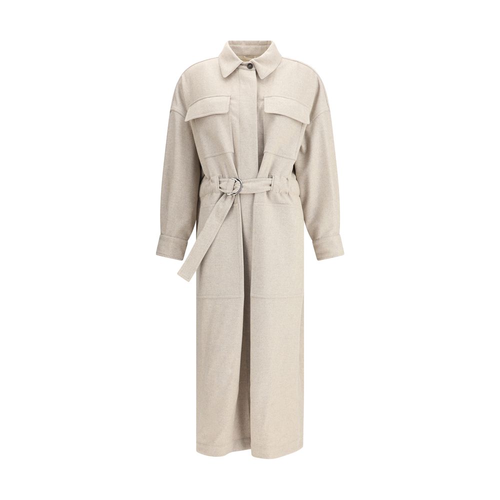 Brunello Cucinelli Beige Wool Coat | Regal Royce