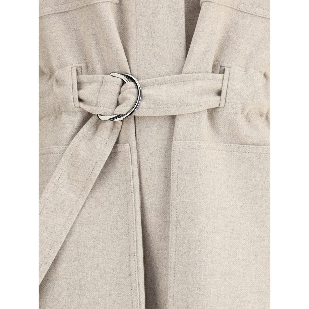 Brunello Cucinelli Beige Wool Coat