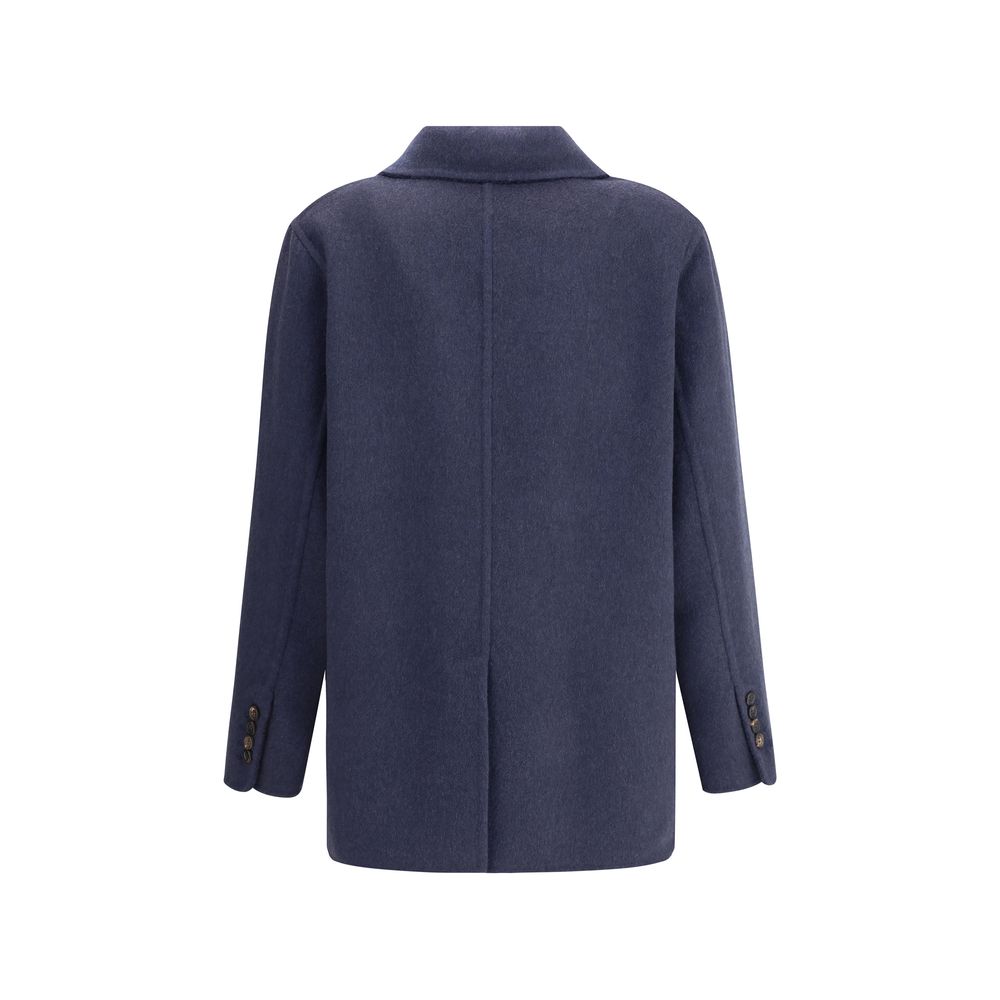 Brunello Cucinelli Blue Cashmere Coat | Regal Royce