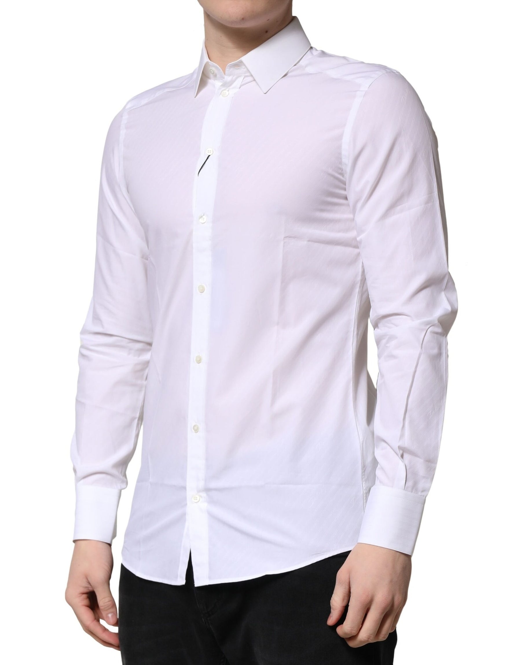 Dolce & Gabbana White MARTINI Long Sleeves Dress Formal Shirt | Regal Royce
