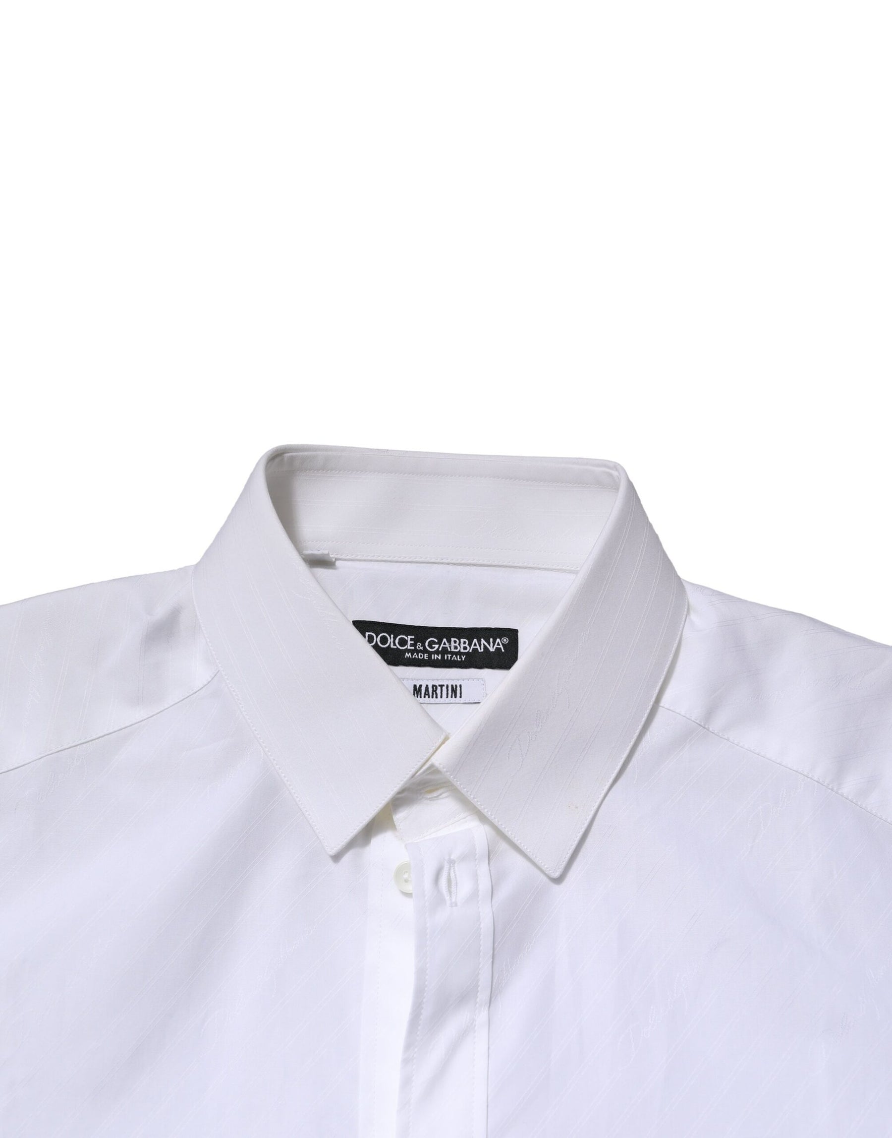 Dolce & Gabbana White MARTINI Long Sleeves Dress Formal Shirt | Regal Royce