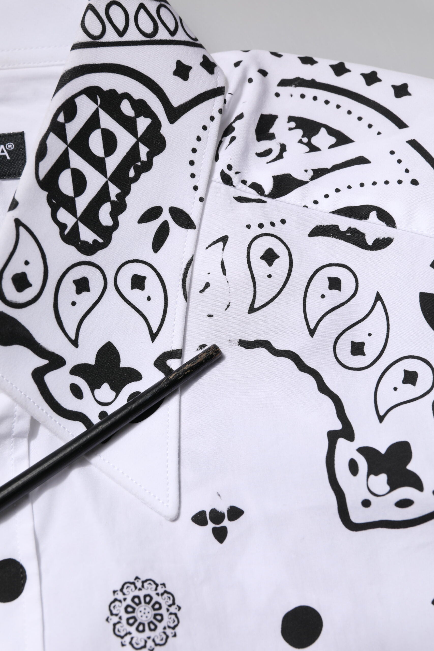 Dolce & Gabbana White MARTINI Bandana Print Formal Shirt | Regal Royce