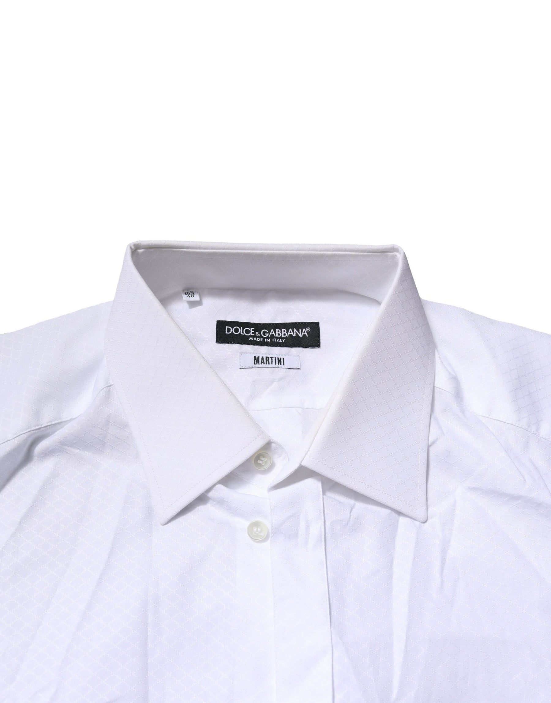Dolce & Gabbana White MARTINI Long Sleeves Men Formal Shirt | Regal Royce