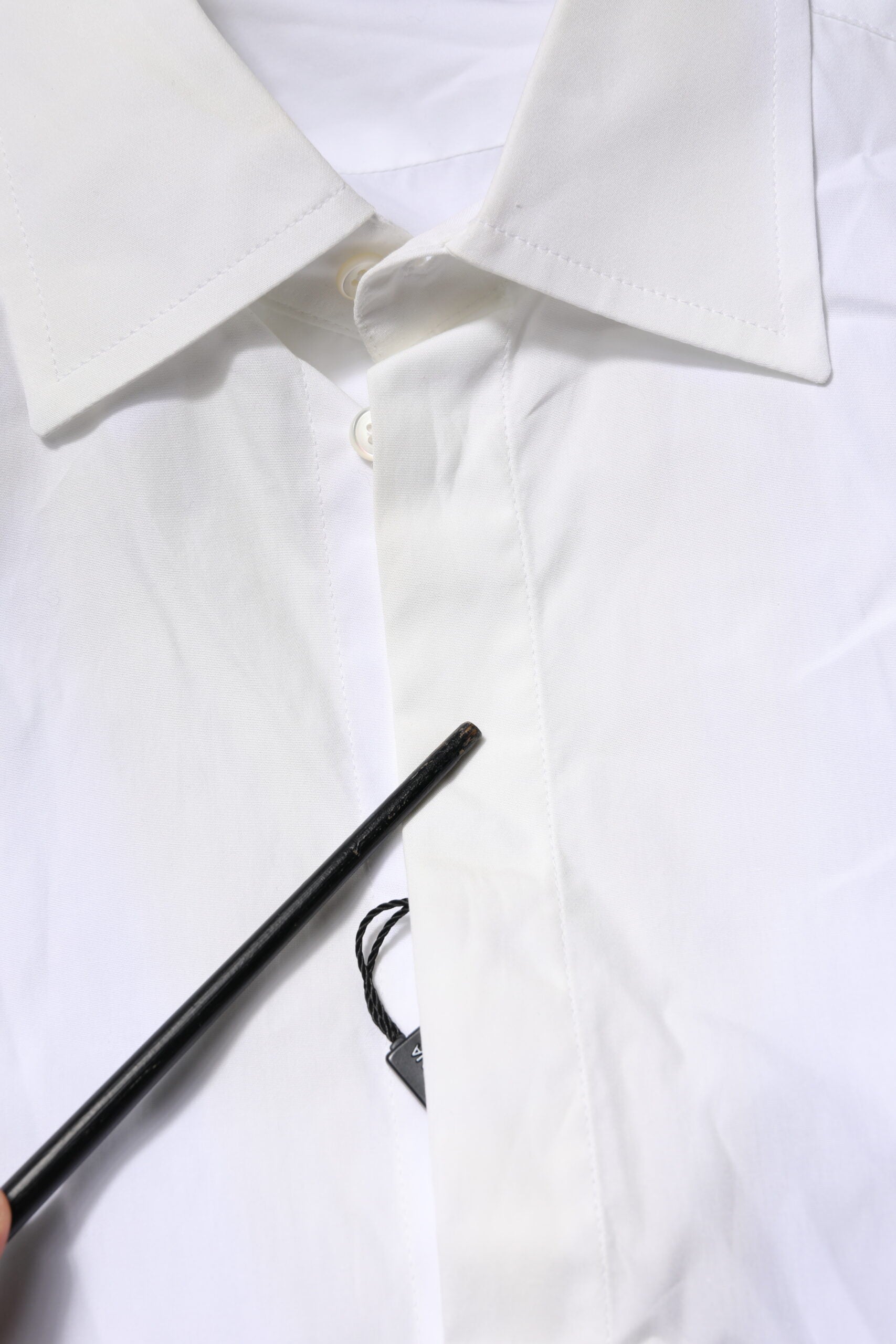 Dolce & Gabbana White Poplin Cotton Formal Men Dress Shirt | Regal Royce