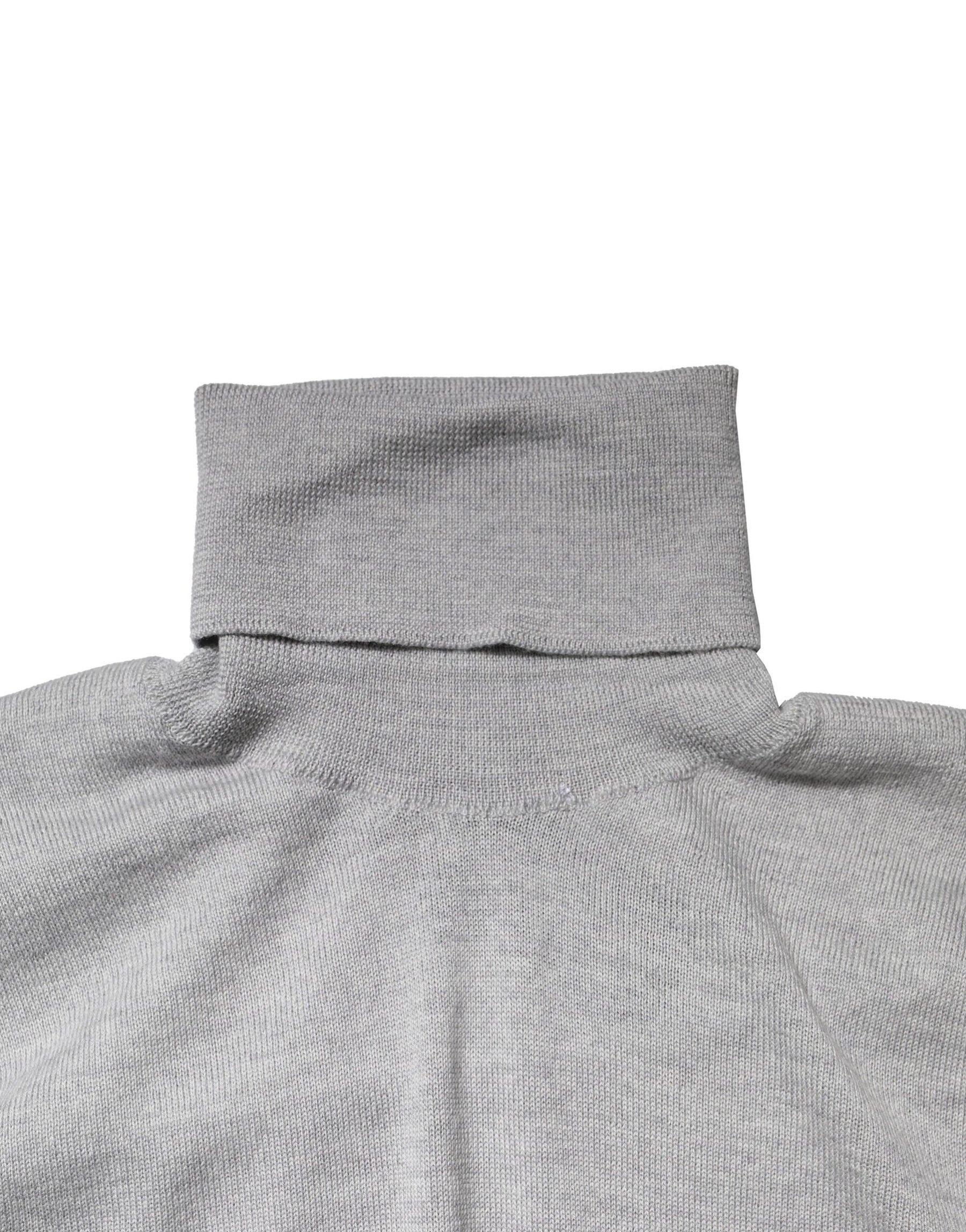 Dolce & Gabbana Gray Long Sleeve Turtleneck Pullover Sweater | Regal Royce
