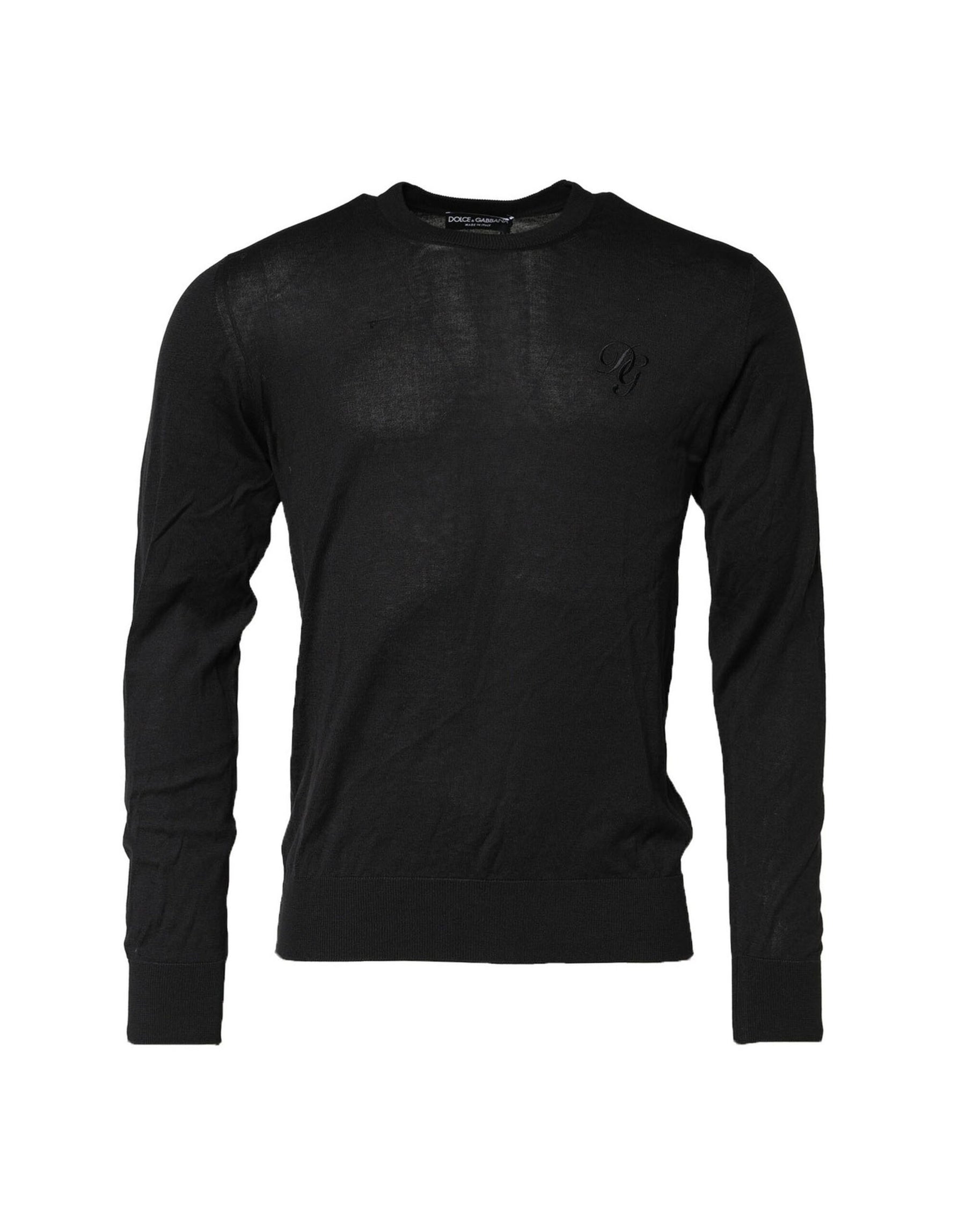 Dolce & Gabbana Dark Gray Cotton DG Logo Sweatshirt Sweater | Regal Royce