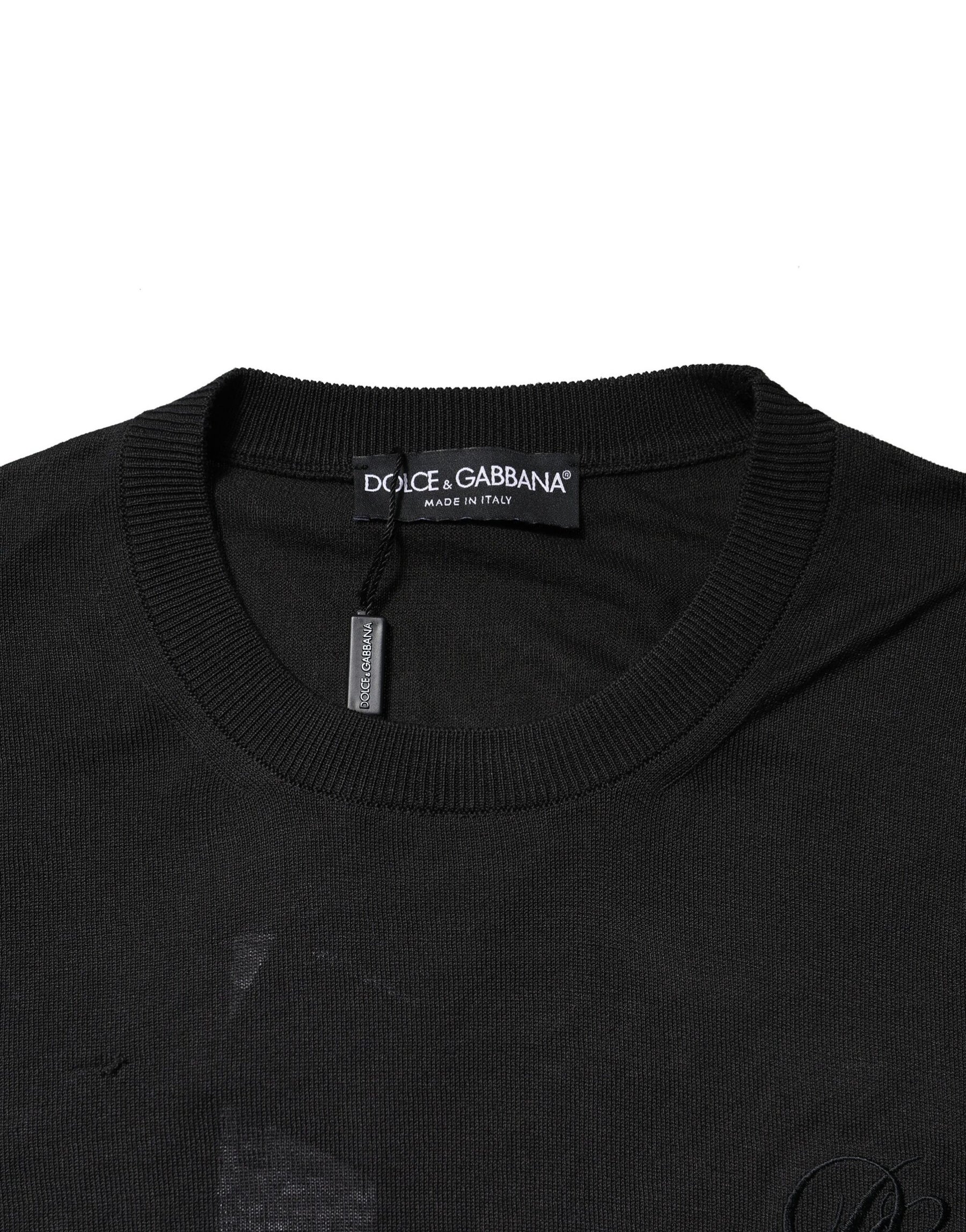 Dolce & Gabbana Dark Gray Cotton DG Logo Sweatshirt Sweater | Regal Royce