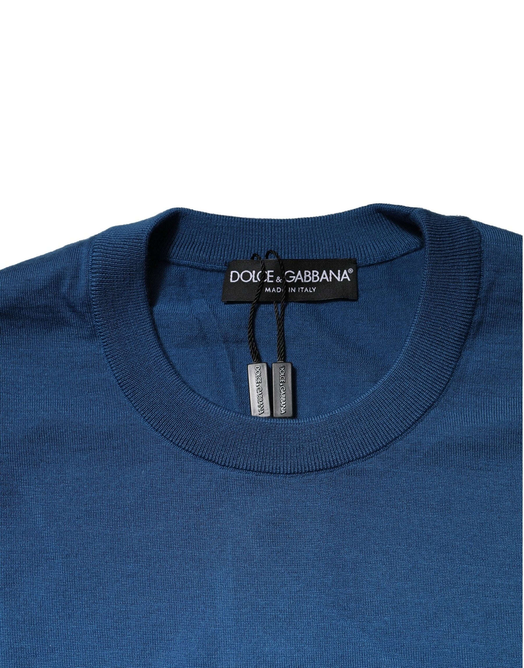 Dolce & Gabbana Blue Cashmere Crew Neck Sweatshirt Sweater | Regal Royce