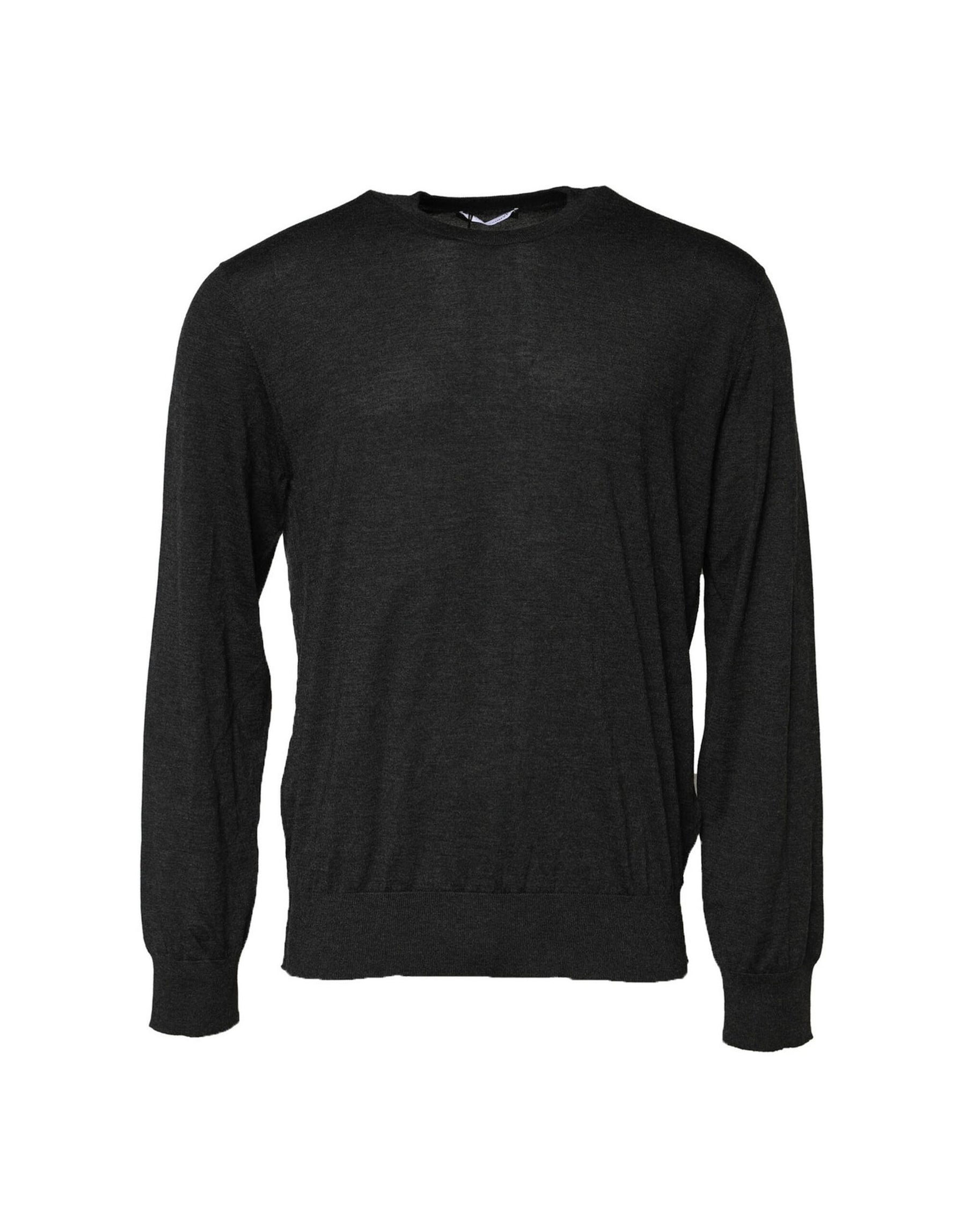 Dolce & Gabbana Gray Long Sleeve Crew Neck Pullover Sweater | Regal Royce
