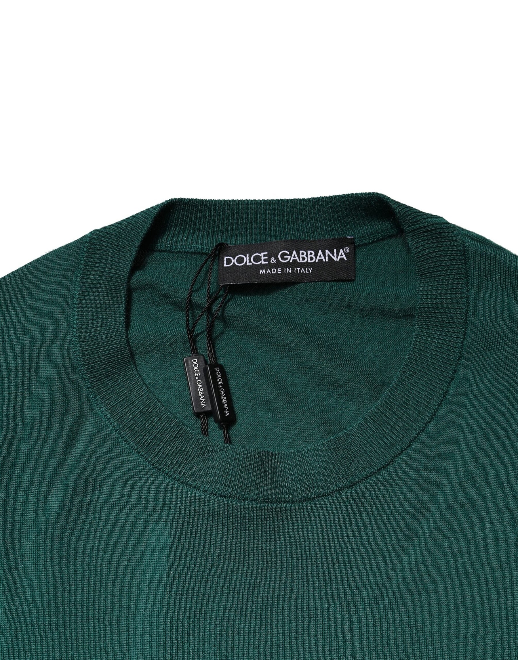Dolce & Gabbana Green Cashmere Crew Neck Sweatshirt Sweater | Regal Royce