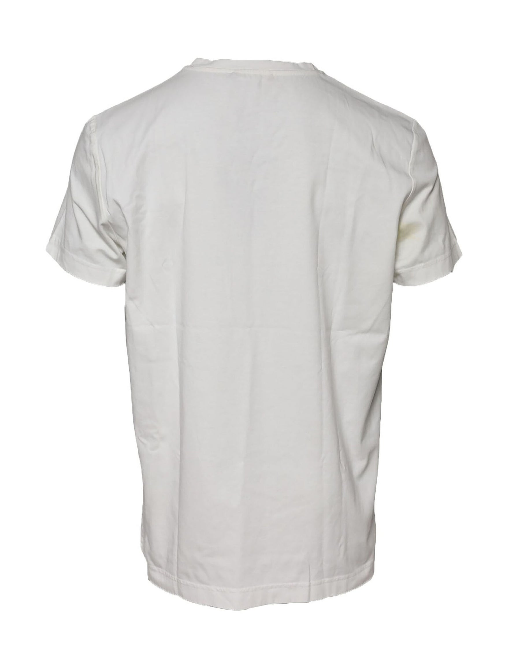 Dolce & Gabbana White Bandana Crew Neck Short Sleeves T-shirt | Regal Royce