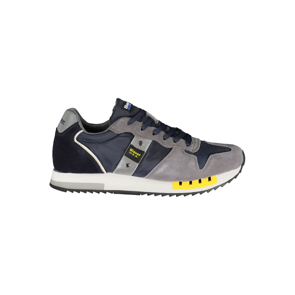 Blauer Blue Leather Men Sneaker | Regal Royce