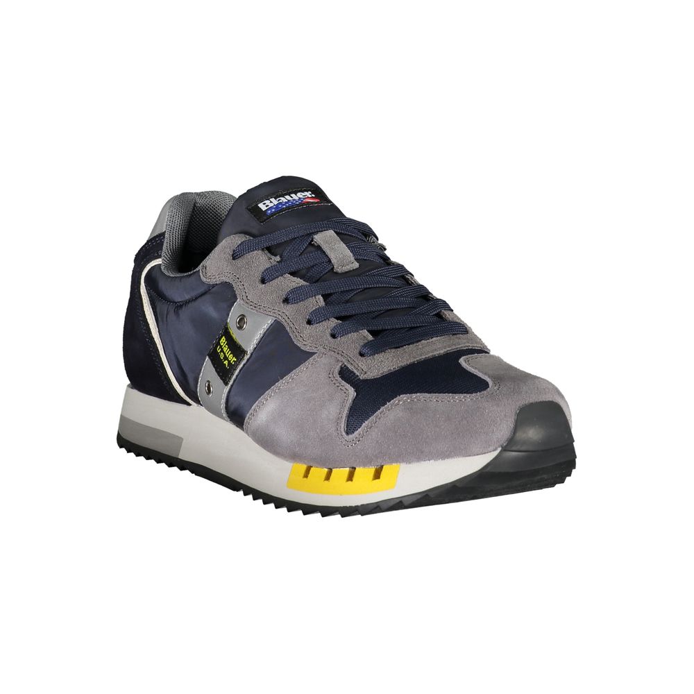 Blauer Blue Leather Men Sneaker | Regal Royce