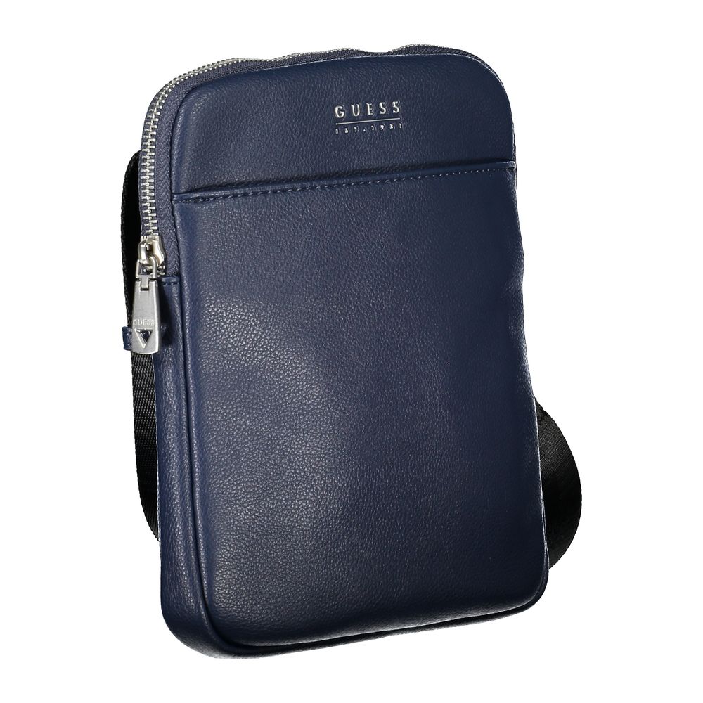 Guess Jeans Blue Polyurethane Men's Shoulder Bag | Regal Royce