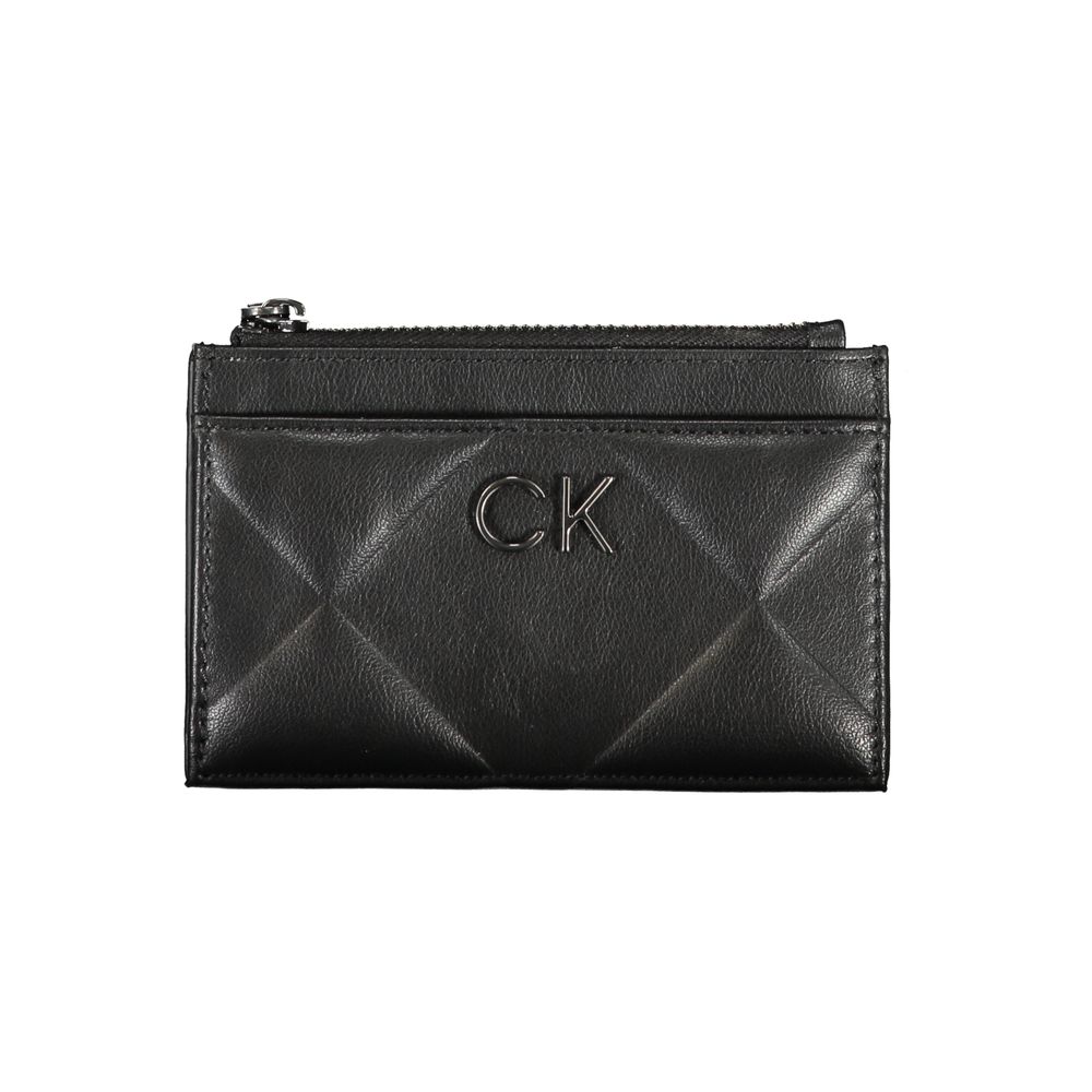 Calvin Klein Sleek Black Zip Wallet with Contrast Detailing | Regal Royce