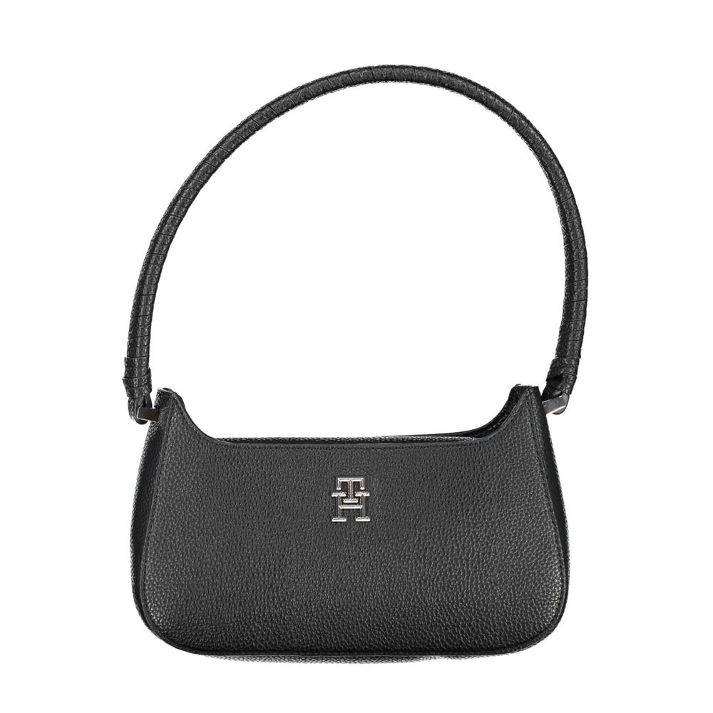 Tommy Hilfiger Black Polyurethane Women Handbag | Regal Royce