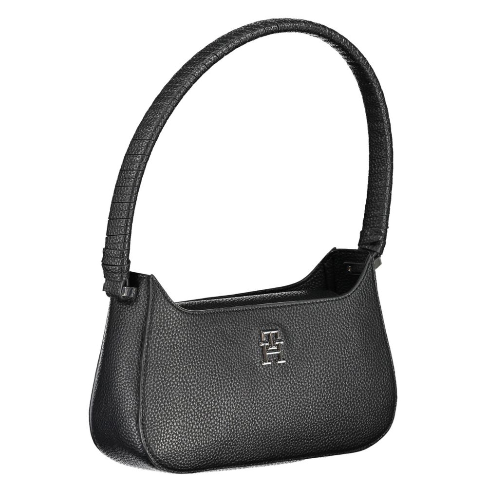 Tommy Hilfiger Black Polyurethane Women Handbag | Regal Royce