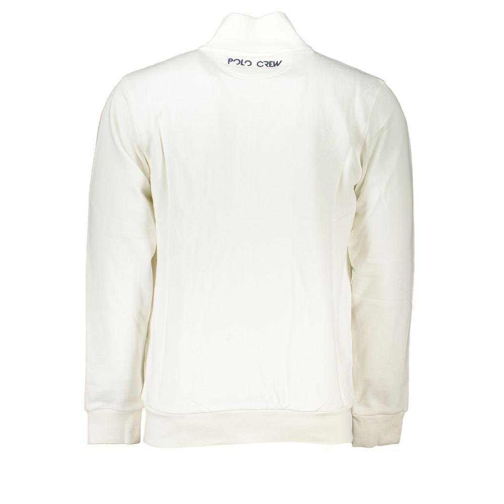 La Martina Bianco Cotton Men Sweatshirt | Regal Royce