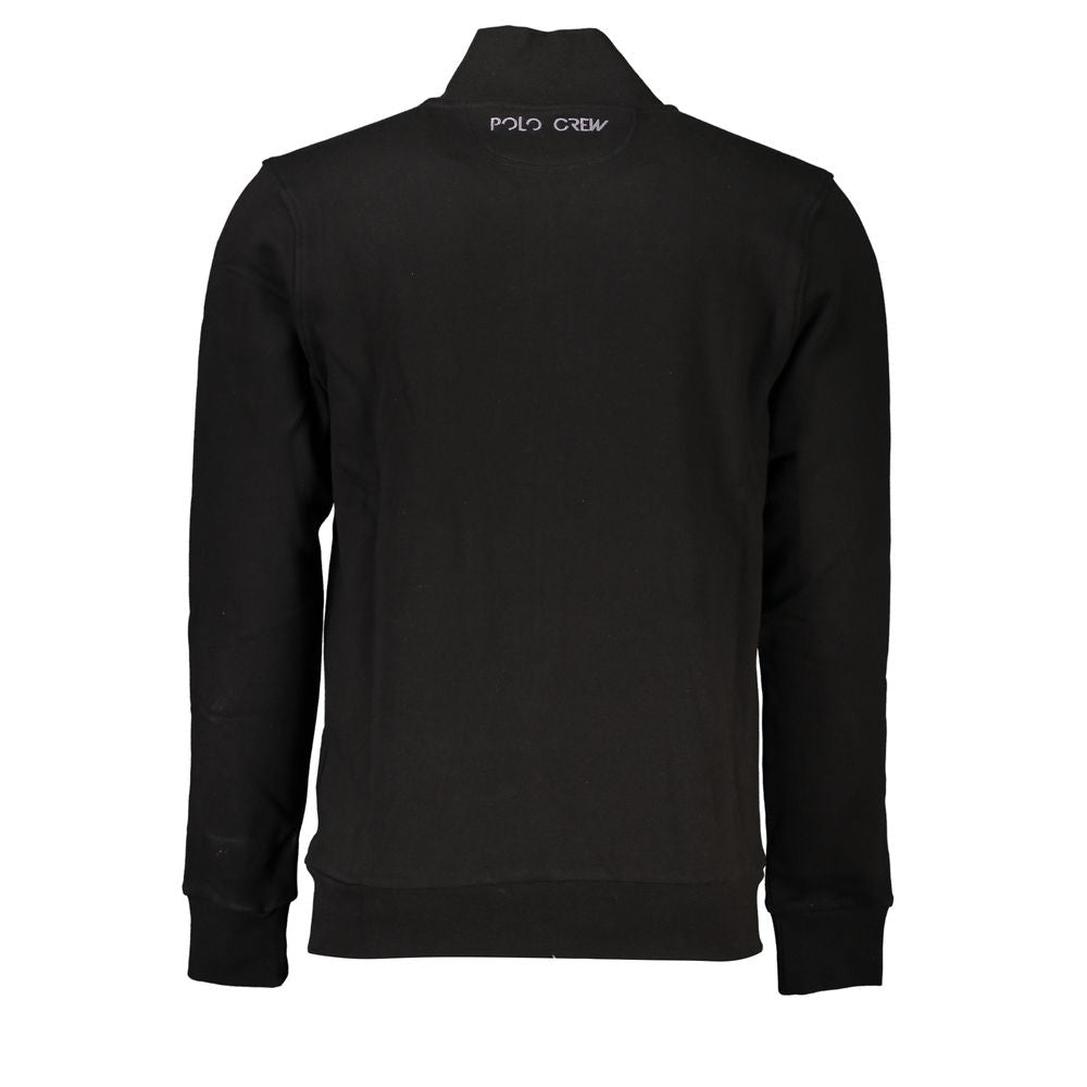La Martina Black Cotton Men Sweatshirt | Regal Royce