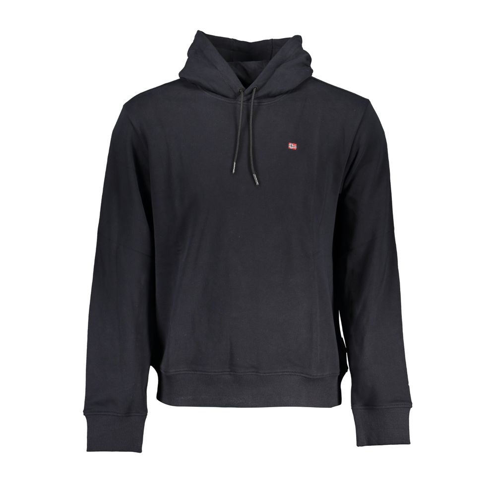 Napapijri Black Cotton Men's Hoodie | Regal Royce