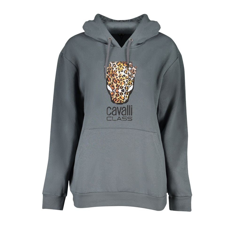 Cavalli Class Grigio Polyester Woman Sweatshirt | Regal Royce