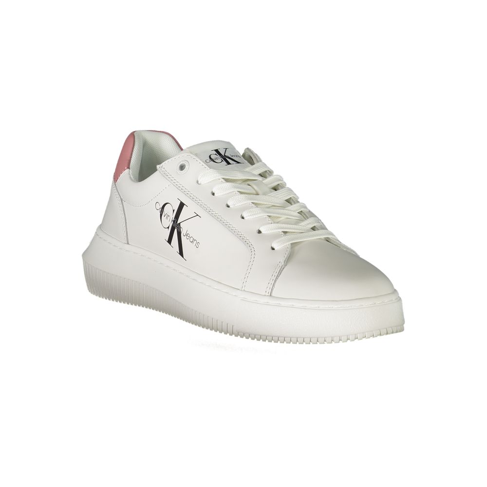 Calvin Klein White Leather Women Sneaker | Regal Royce