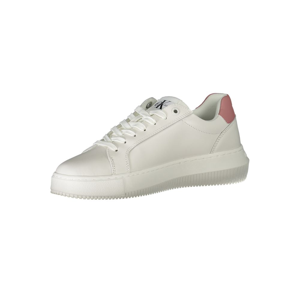 Calvin Klein White Leather Women Sneaker | Regal Royce