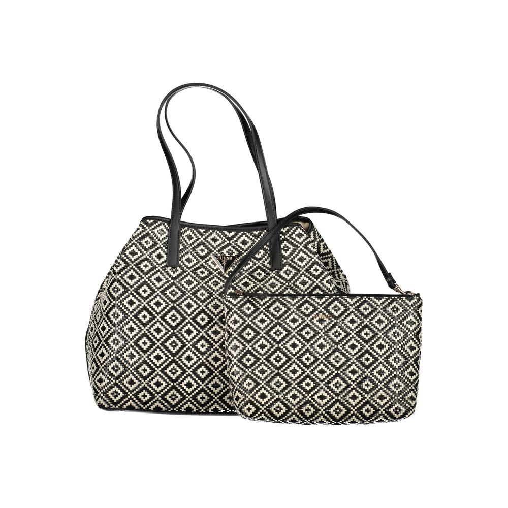 Guess Jeans Black Polyurethane Women Handbag | Regal Royce